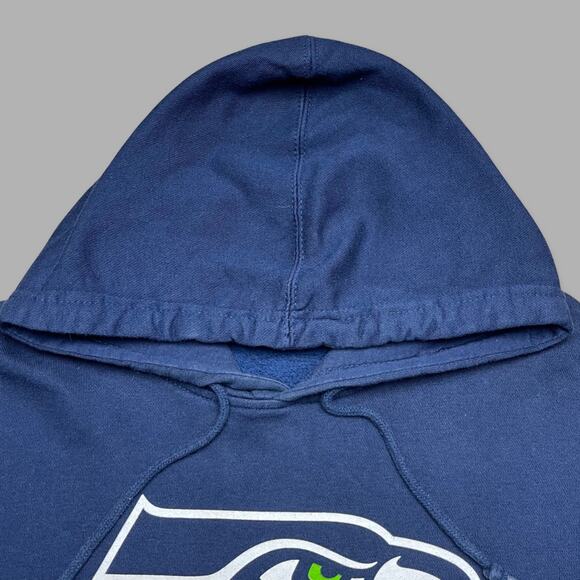 Majestic 2014 Seattle Seahawks Blue Hoodie Mens Size M GUC - Picture 4 of 11